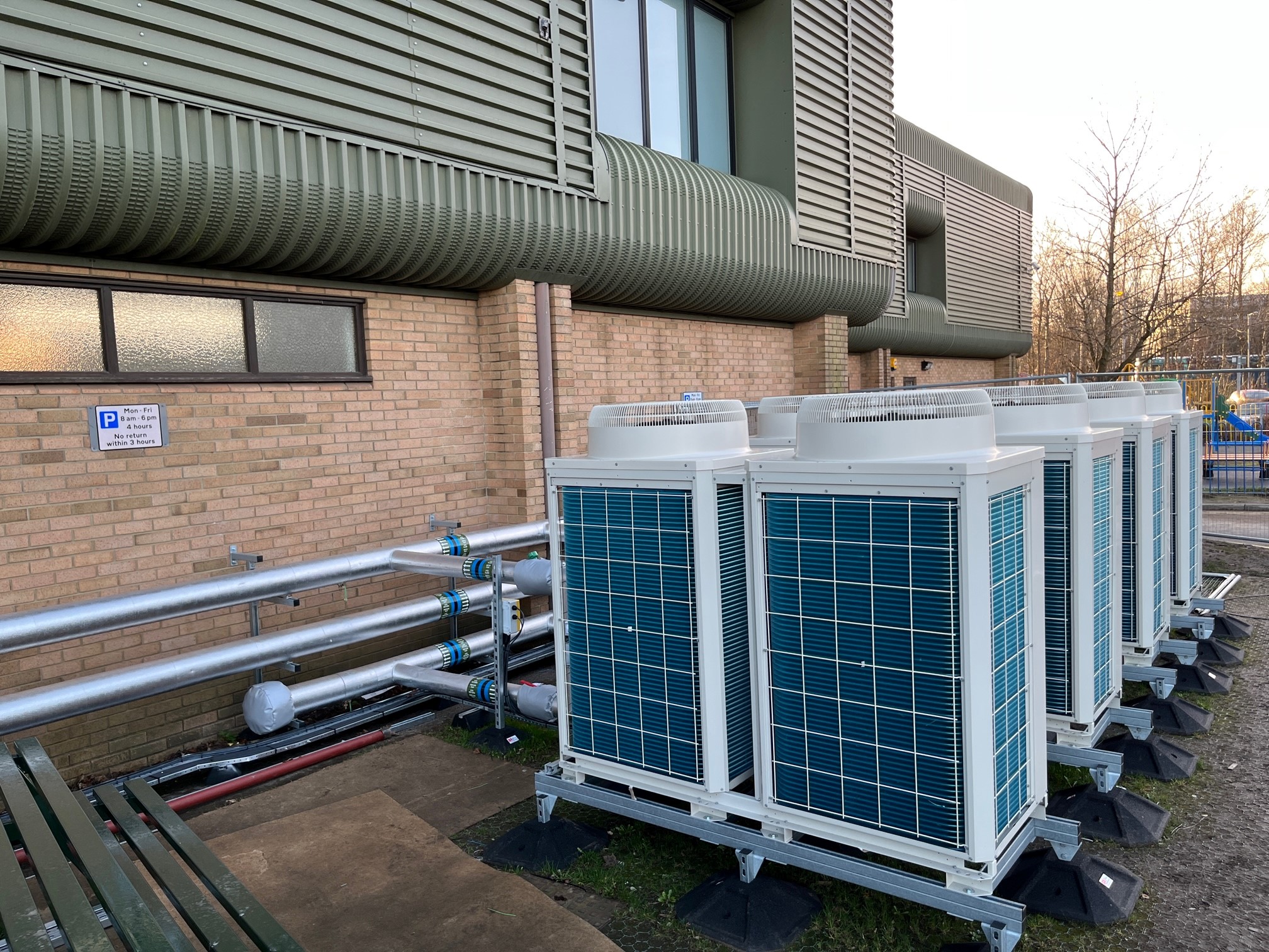 heat pump outside of building