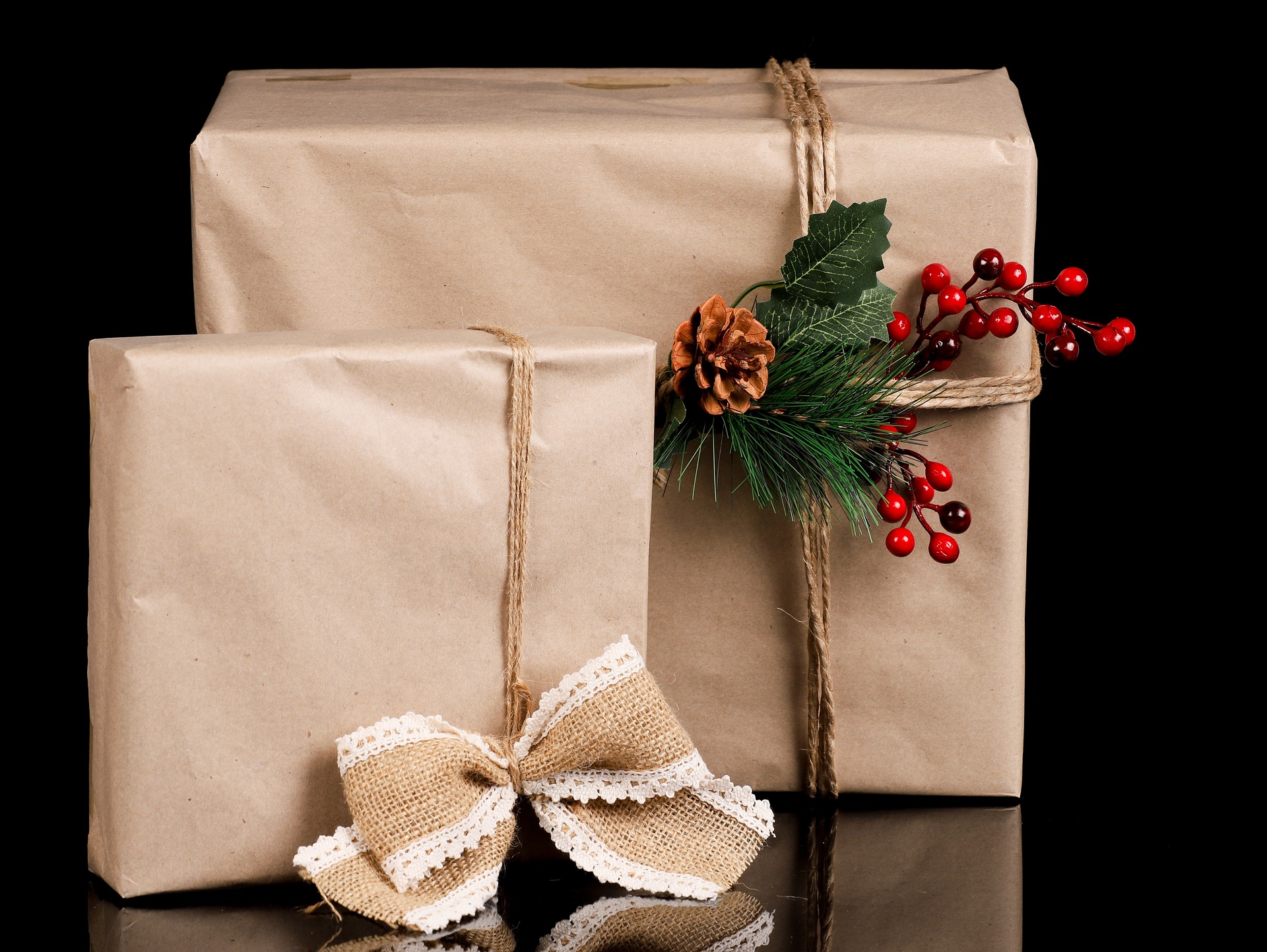 gift wrapped in climate friendly paper