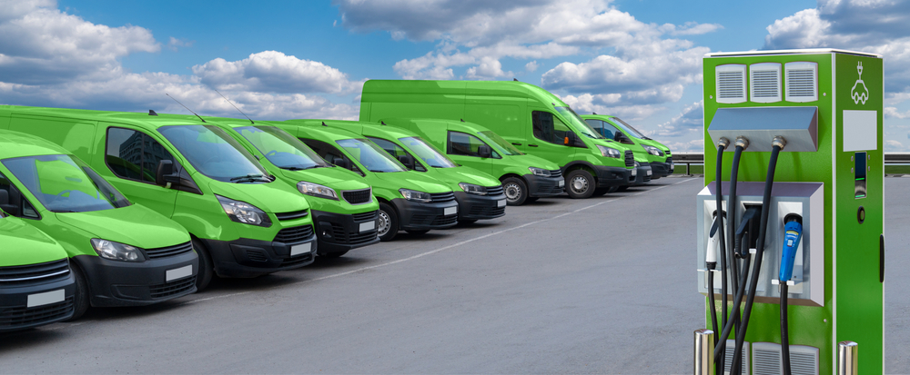electric vehicles Charging in a Row