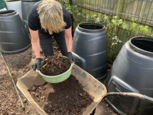 member of the community gardening