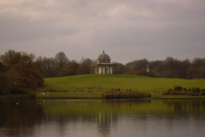 Mausoleum In Hardwick Park Across The Lake