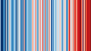 County Durham stripes. red - above average temprature, blue- below average temprature.